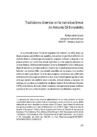 Tradiciones diversas en la narrativa breve de Antonio Di Benedetto