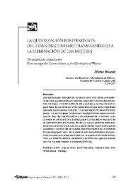 La queerización postfeminista: del constructivismo trans/genérico a la eliminación de las mujeres