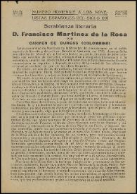 Semblanza literaria. D. Francisco Martínez de la Rosa