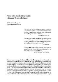 Notas sobre Benito Pérez Galdós y Gonzalo Torrente Ballester