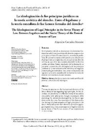 La ideologización de los principios jurídicos en la teoría soviética del derecho. Entre el legalismo y la teoría estatalista de las fuentes formales del derecho