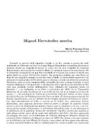 Miguel Hernández acecha