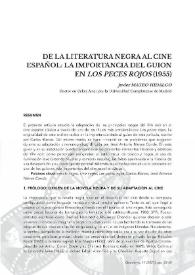 De la literatura negra al cine español: la importancia del guión en 