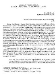 Lírica y fin de siglo: Rubén Darío bajo el signo del cisne