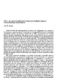 El exilio republicano en Puerto Rico: coyuntura histórica