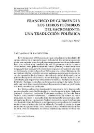 Francisco de Gurmendi y los libros plúmbeos del Sacromonte: una traducción polémica