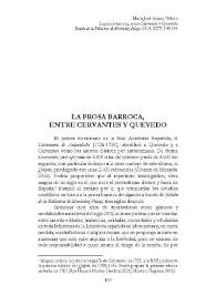 La prosa barroca, entre Cervantes y Quevedo