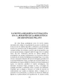 La novela realista-naturalista en el 