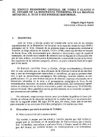 El Síndico Personero general de Viera y Clavijo o el estado de la enseñanza tinerfeña en la segunda mitad del siglo XVIII y sus posibles reformas