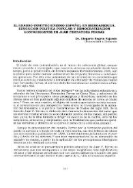 El krauso-institucionismo español en Iberoamérica. Educación política popular y democratización costarricense en Juan Fernández Ferraz