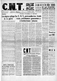 CNT : Boletín Interior del Movimiento Libertario Español en Francia. Segunda época, núm. 27, 3 de octubre de 1945