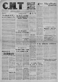 CNT : Boletín Interior del Movimiento Libertario Español en Francia. Segunda época, núm. 33, 17 de noviembre de 1945