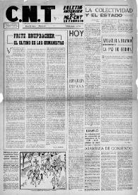 CNT : Boletín Interior del Movimiento Libertario Español en Francia. Segunda época, núm. 36, 7 de diciembre de 1945