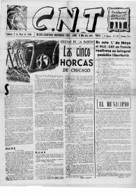 CNT : Boletín Interior del Movimiento Libertario Español en Francia. Segunda época, núm. 57, 1 de mayo de 1946