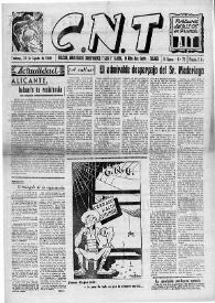 CNT : Boletín Interior del Movimiento Libertario Español en Francia. Segunda época, núm. 73, 24 de agosto de 1946