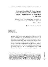 Rastreando las críticas de Finnis al punto de vista interno de Hart: inestabilidad y el 