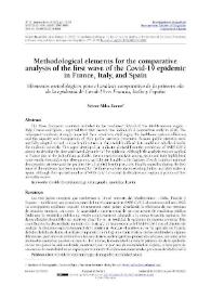 Methodological elements for the comparative analysis of the first wave of the Covid-19 epidemic in France, Italy, and Spain