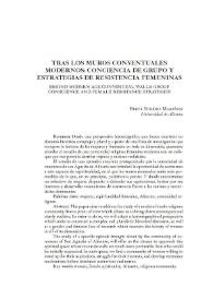 Tras los muros conventuales modernos: conciencia de grupo y estrategias de resistencia femeninas