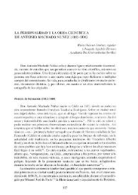 La personalidad y la obra científica de Antonio Machado Núñez (1812-1896)