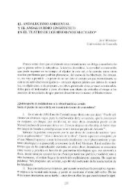 El andalucismo ambiental y el andalucismo lingüístico en el teatro de los hermanos Machado