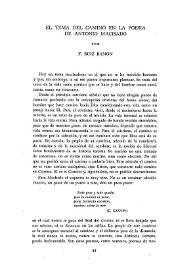 El tema del camino en la poesía de Antonio Machado