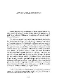 Antonio Machado, en Baeza