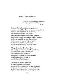 Carta a Antonio Machado