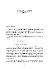 Baeza en las letras [Editorial]