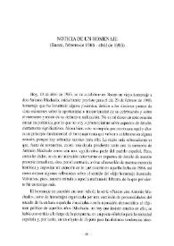 Noticia de un homenaje (Baeza, febrero de 1966-abril de 1983) 