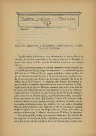 Crónica literaria de Portugal. Eça de Queiroz y algunas anécdotas inéditas de su vida