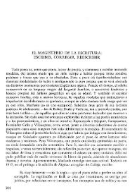 El magisterio de la escritura: escribir, corregir, reescribir