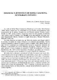 Infancia y juventud de Sofía Casanova. Manuscrito inédito