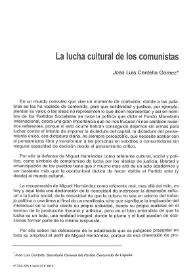 La lucha cultural de los comunistas