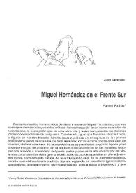 Miguel Hernández en el Frente Sur