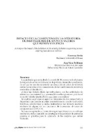 Impacto de la cuarentena en la operatoria de instituciones de apoyo a mujeres que sufren violencia 