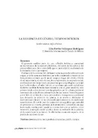 La violencia de género, tiempos difíciles 