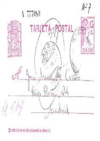 Tarjeta postal de Miguel Hernández a José María de Cossío. Puertollano (Ciudad Real), 18 de marzo de 1936