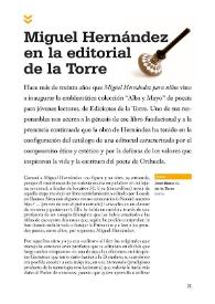 Miguel Hernández en la editorial de la Torre