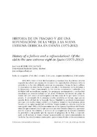 Historia de un fracaso y ¿de una refundación?: de la vieja a la nueva extrema derecha en España (1975-2012) 