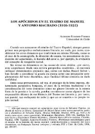 Los apócrifos en el teatro de Manuel y Antonio Machado (1926-1932)