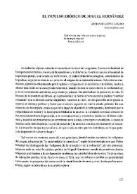 El impulso erótico de Miguel Hernández