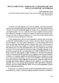 Miguel Hernández y John Keats: la búsqueda del infinito o la fusión de las entrañas