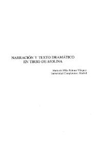 Narración y texto dramático en Tirso de Molina