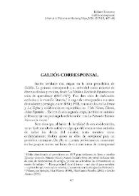 Galdós corresponsal 