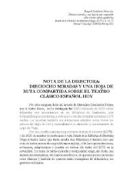 Dieciocho miradas y una hoja de ruta compartida sobre el teatro clásico español hoy 