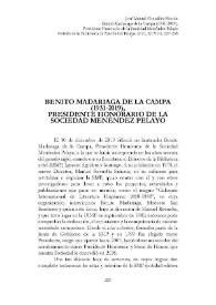 Benito Madariaga de la Campa (1931-2019), Presidente Honorario de la Sociedad Menéndez Pelayo [necrológica]
