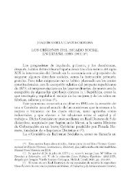 Los orígenes del Estado social en España (1883-1931) 