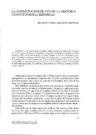 La Constitución de 1978 en la historia constitucional española 