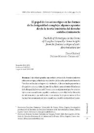 El papel de los estereotipos en las formas de la desigualdad compleja: algunos apuntes desde la teoría feminista del derecho antidiscriminatorio 