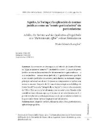 Aquiles, la Tortuga y la aplicación de normas jurídicas como un “asunto particularista” sin particularismo 